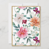  roze pruimen - goudbruin kaart (Achterkant)