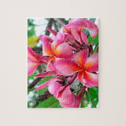 Roze pruimen of Frangipani-bloem Legpuzzel (Verticaal)