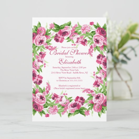  roze pruimen Vrijgezellenfeest Kaart (Staand voorkant)