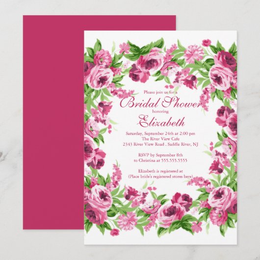  roze pruimen Vrijgezellenfeest Kaart (Voorkant / Achterkant)