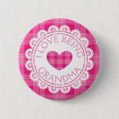 Roze Pset I Love Bea Grandma Button (Voorkant)