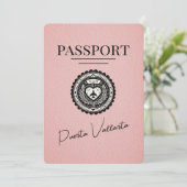 Roze Puerta Vallarta Paspoort Bewaar de datum Save The Date (Staand voorkant)
