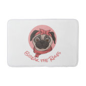 Roze pug Breek de Regels Bath Mat (Voorkant)