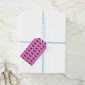 Roze Pug-cadeaubijslagen Cadeaulabel (Met Touw)