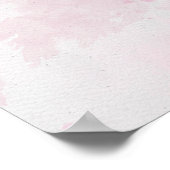 Roze Pug Hond Aquarel Portret 02 Poster (Hoek)