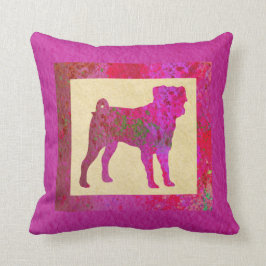 Roze Pug Kussen