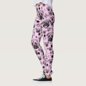 Roze Pug Print Leggings (Links)