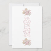Roze puin Pampas Grass Baby shower Invitation Kaart (Achterkant)