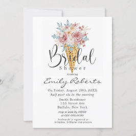 Roze puistblauw Tan Ice Cone Vrijgezellenfeest I Kaart