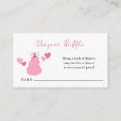 Roze Pumpkin Bow Girl Baby shower Luier Raffle Informatiekaartje (Voorkant)