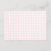 Roze Pumpkin Bow Girl Baby shower Raffle Diapper Informatiekaartje (Achterkant)