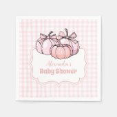 Roze Pumpkin Bow Girl Baby shower Servet (Voorkant)