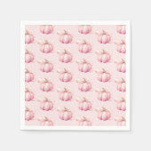 Roze Pumpkin Bow Girl Baby shower Servet (Voorkant)