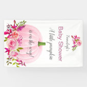 Roze Pumpkin Custom Baby shower Spandoek (Horizontaal)