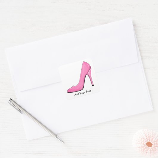 Roze Pumps Sticker (Envelop)