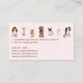 Roze Punch Dog Walker Loyalty Discount Paw Visitekaartje (Achterkant)