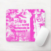 Roze Punk collage Muismat (Met muis)