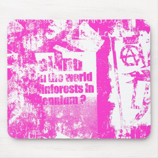 Roze Punk collage Muismat (Voorkant)
