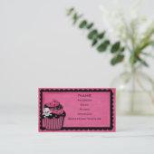 roze punk_cupcake visitekaartje (Staand voorkant)