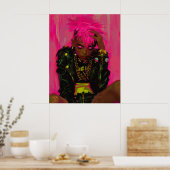 Roze Punk Graffiti Poster met AR Ele (Keuken)