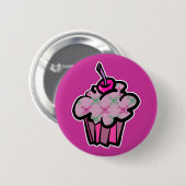 roze punk kruisingen ronde button 5,7 cm (Voorkant /achterkant)