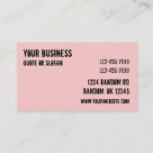 Roze punk schedelcrossbones aanpasbare kaarten visitekaartje (Achterkant)