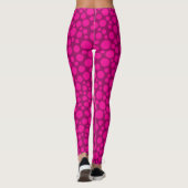 Roze puntcirkels afdrukken leggings (Achterkant)