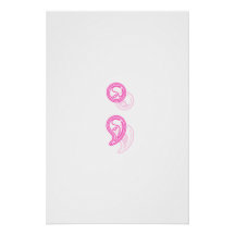Roze puntkomma-schaduwposter