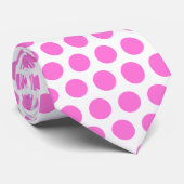 Roze puntpatroon stropdas (Opgerold)