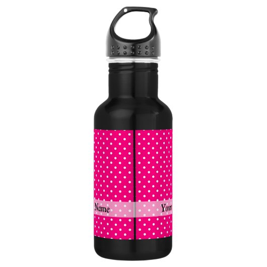 Roze puntpatroon waterfles  (Voorkant)