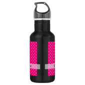 Roze puntpatroon waterfles  (Achterkant)