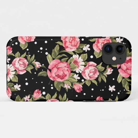 Roze Puny Peonies Case-Mate iPhone Case (Achterkant (horizontaal))