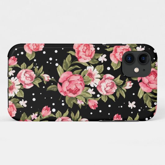Roze Puny Peonies Case-Mate iPhone Case (Achterkant (horizontaal))