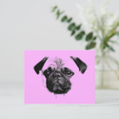 roze pup briefkaart (Staand voorkant)