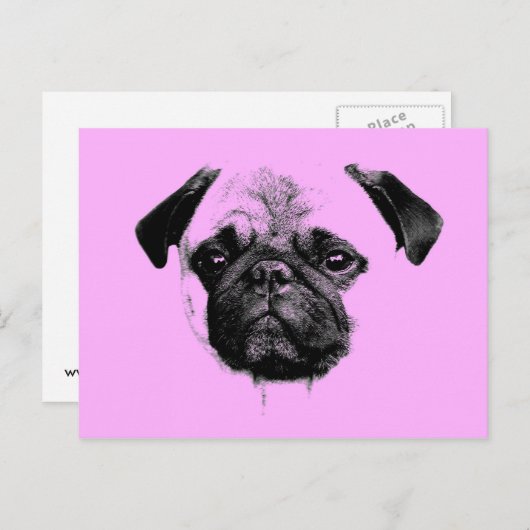 roze pup briefkaart (Voorkant / Achterkant)