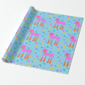 Roze Pup Cadeaupapier (Uitgerold)