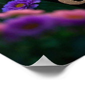 Roze Puppelbloemen Beste moeder ooit Poster (Hoek)