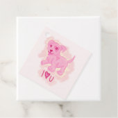 Roze Puppy Bedankjes Labels (In situ)