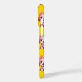 Roze Puppy Dog Patroon Design - Geel Case-Mate iPhone Case (Achterkant / Links)