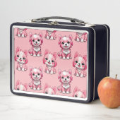 Roze Puppy Dog Patroon Design - Roze (In situ)