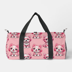 Roze Puppy Dog Patroon Design - Roze Plunjezak