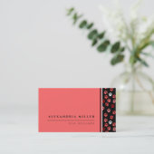 Roze puppy Dog schildert ontwerp | Dog Groomer Visitekaartje (Staand voorkant)