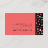 Roze puppy Dog schildert ontwerp | Dog Groomer Visitekaartje (Achterkant)