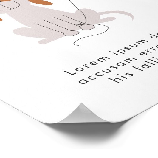 Roze Puppy Dog Theme Birthday Party Aangepast Sign Poster (Hoek)