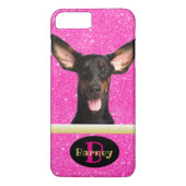 Roze Puppy Hondenliefhebber Aangepaste Fotonaam &  Case-Mate iPhone Case (Achterkant)