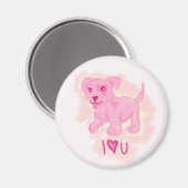 Roze puppy magneet (Voorkant / Achterkant)