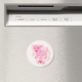 Roze puppy magneet (Insitu (Vaatwasser))