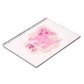 Roze puppy notitieboek (Linkerzijde)