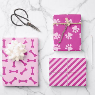 Roze Puppy Party Gift Wrap, Kinder & huisdieren Bi Inpakpapier Vel
