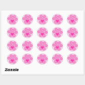 Roze Puppy Paws Hart Sticker (Vel)